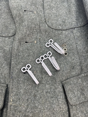 Early War Aluminum Belt Hooks for Feldbluse.