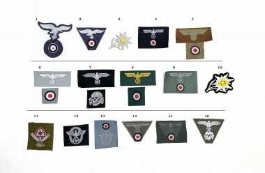 Cap Insignia  - SS/LW/WH/RAD/Polizei