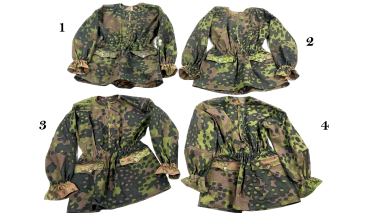 Waffen-SS M42 Tarnjacke  Plane Tree 1/2  - original fabric parts
